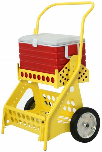 Vending trolley with cooler box