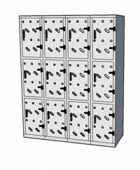 Metal locker 12 standard perfo