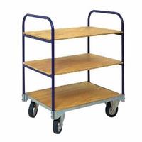 Trolley with 3 wooden shelves.(T280)