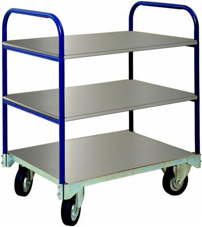 Trolley with three steel shelves(S280)