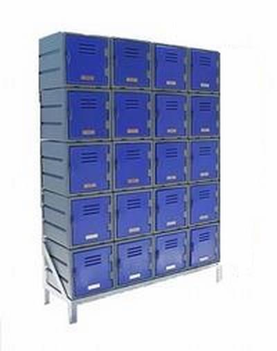 Food locker standard on a 5 tier & 4 wide frame