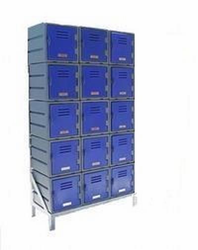 Food locker standard on a 5 tier & 3 wide frame