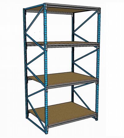 Racking light-duty wood shelf  30001200