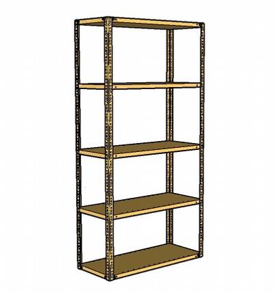 Shelving bolted  (5BO-4)