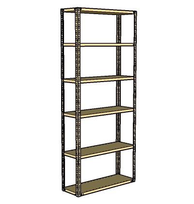 Shelving bolted  (6BO-3)