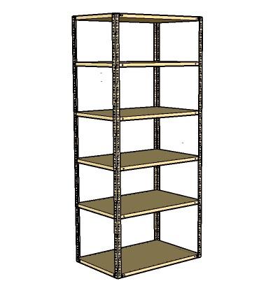 Shelving bolted (6BO-6)