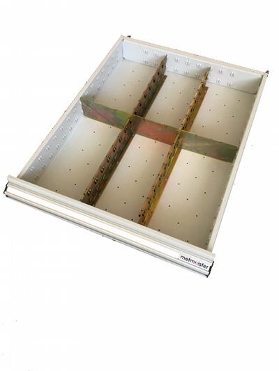 Metal Partitioning 2 Slotted 150mm drawer MP-27U-2S/150