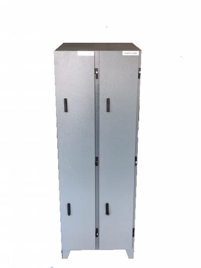 Double door dustproof ind. locker slanted