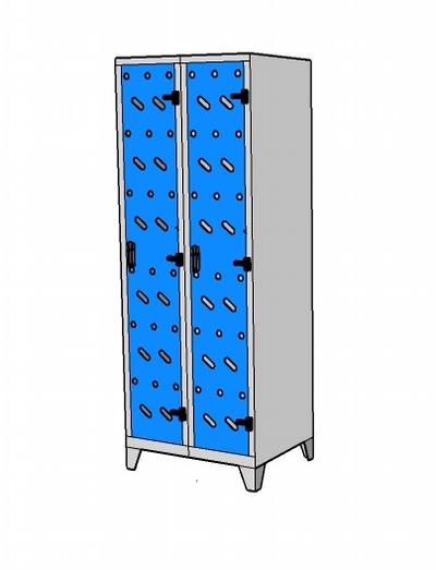 Metal locker 18 standard perfo