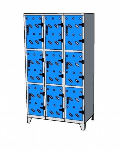 Metal locker 27 standard perfo