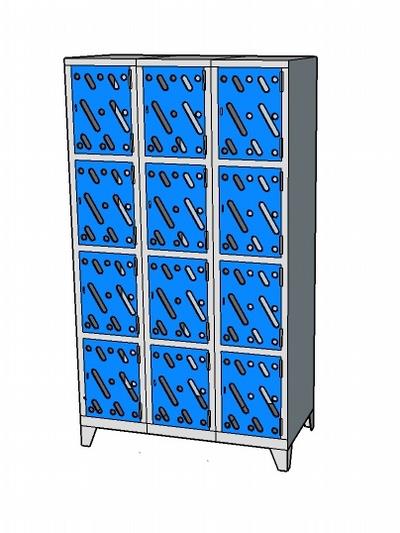 Metal locker 31 standard perfo