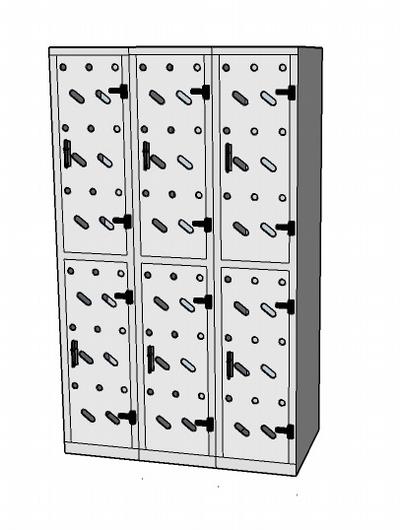 Metal locker 7 standard perfo