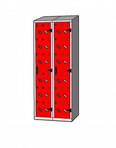 Metal locker 18 slanted perfo