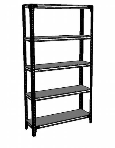 Shelving 5SHELF-3 Silvermark bolted 5 shelves unassembled