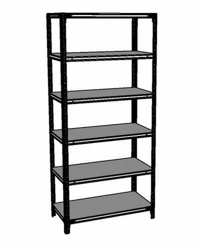 Shelving 6SHELF-5 Silvermark bolted 6 shelves  unassembled