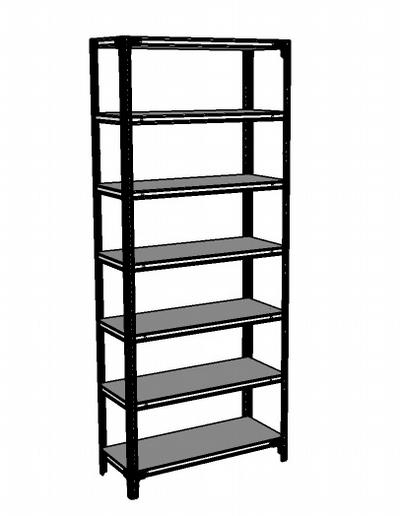 Shelving 7SHELF-4 Silvermark bolted 7 shelves unassembled