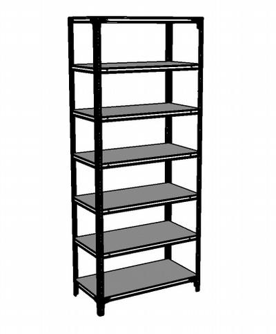 Shelving 7SHELF-5 Silvermark bolted 7 shelves  unassembled