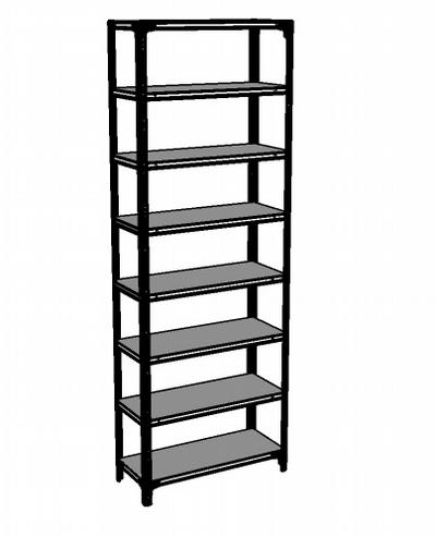 Shelving 8SHELF-4 Silvermark bolted 8 shelves unassembled