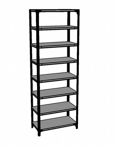 Shelving 8SHELF-5 Silvermark bolted 8 shelves unassembled