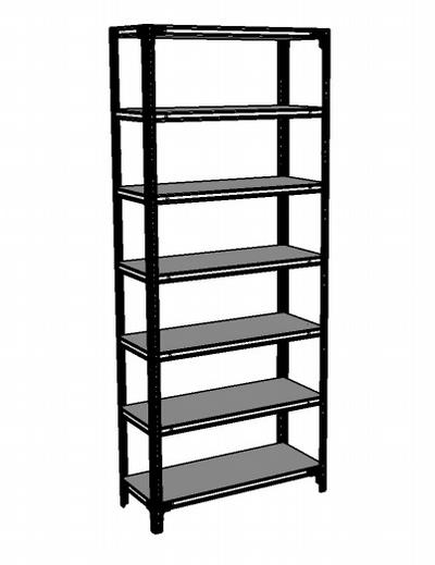 Shelving Silvermark bolted 7 shelves (7SHELF-3)