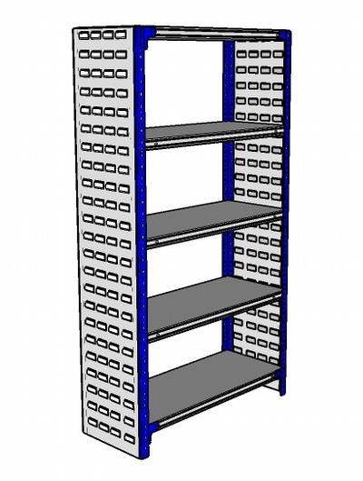 Shelving Silvermark bolted 5 shelves (5SHELF-4L)