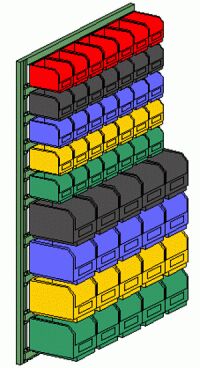 Wall mounted bin storage (W2M1521)