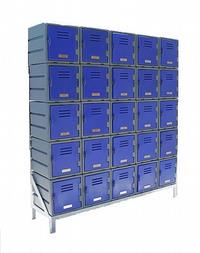 Food locker standard on a 5 tier & 5 wide frame