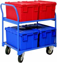 Trolley with two shelves and lockable containers(S230)