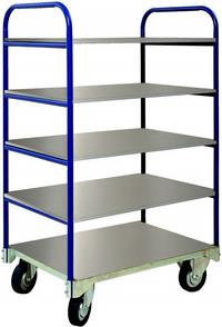 Trolley with 5 steel shelves(S290)
