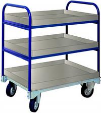 Trolley with three steel trays(S350)