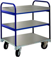Trolley with top steel tray and steel shelves(S370)
