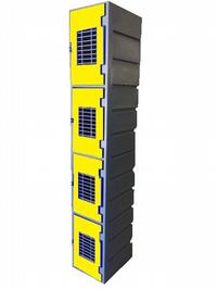 4 Tier locker mesh yellow