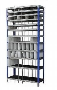 Divisional bolted shelving single