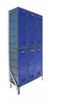 Change room lockers standard on a 2  tier & 3 wide frame