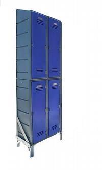 Change room lockers slanted on a 2  tier & 2 wide frame