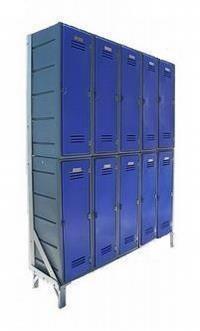 Change room lockers standard on a 2 tier & 5 wide frame