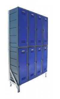 Change room lockers standard on a 2 tier & 4 wide frame