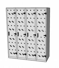 Metal locker 4 standard perfo