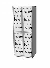 Metal locker 6 standard perfo