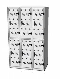 Metal locker 7 standard perfo