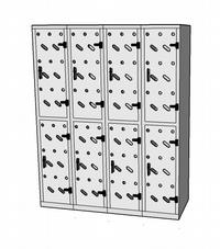 Metal locker 8 standard perfo