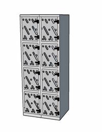 Metal locker 14standard perfo