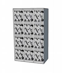Metal locker 15 standard perfo