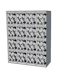Metal locker 16 standard perfo