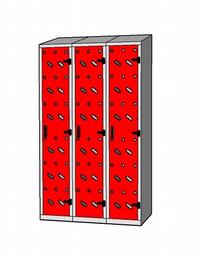 Metal locker 19 slanted perfo