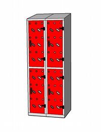 Metal locker 22 slanted perfo