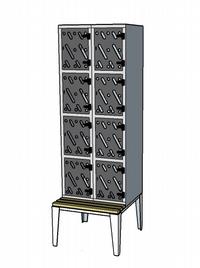 Metal Locker 4 bench standard perfo