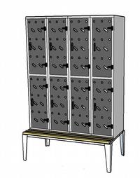 Metal Locker 10 bench standard perfo