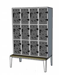 Metal Locker 11 bench standard perfo