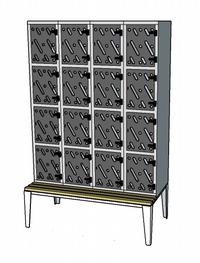 Metal Locker 12 bench standard perfo